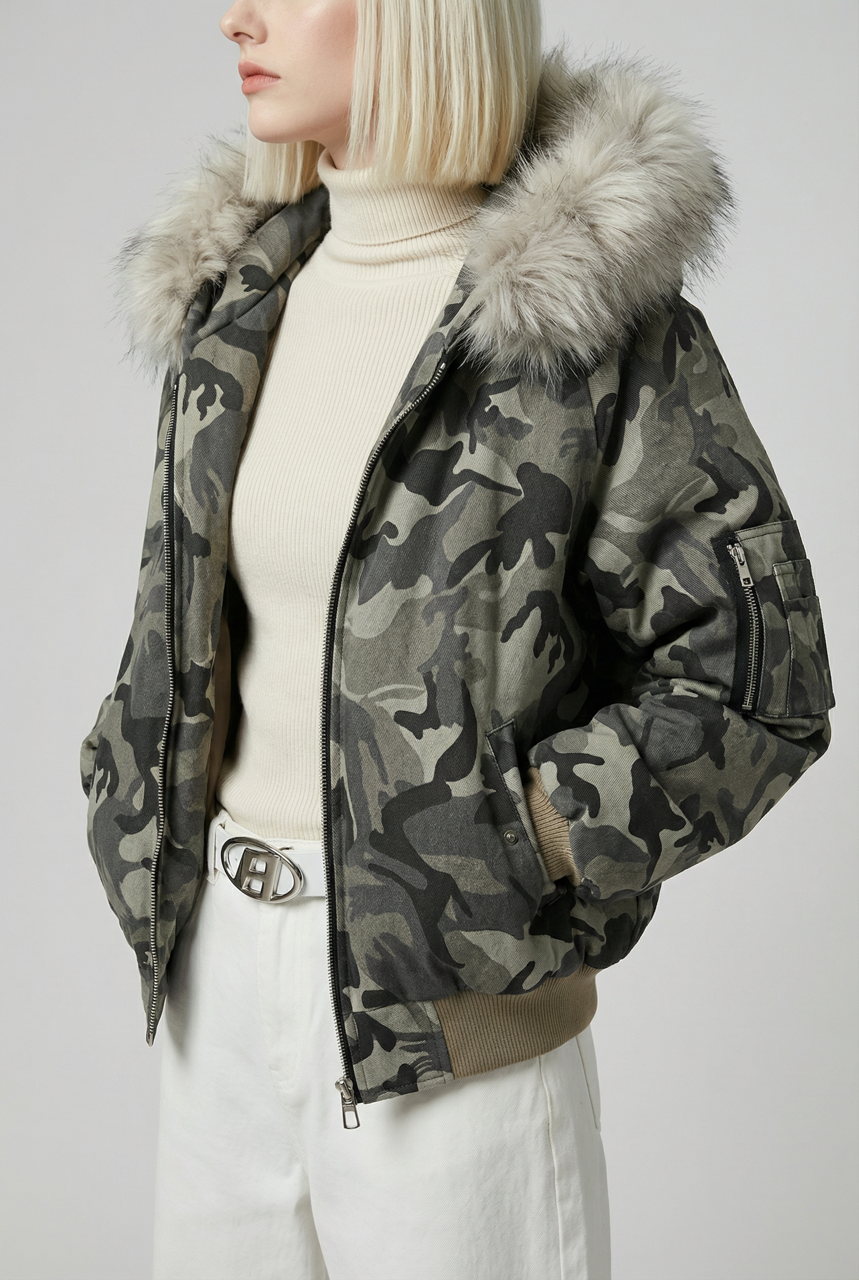 Arktos Camouflage Hooded Bomber