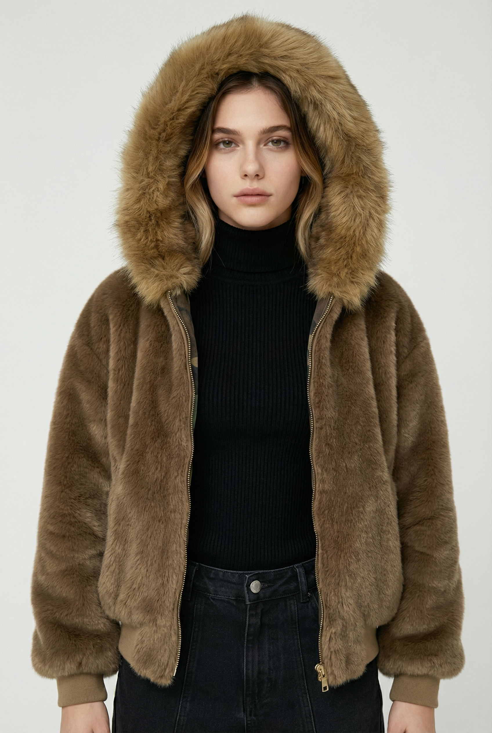 Orpheus Reversible Faux Camouflage Bomber