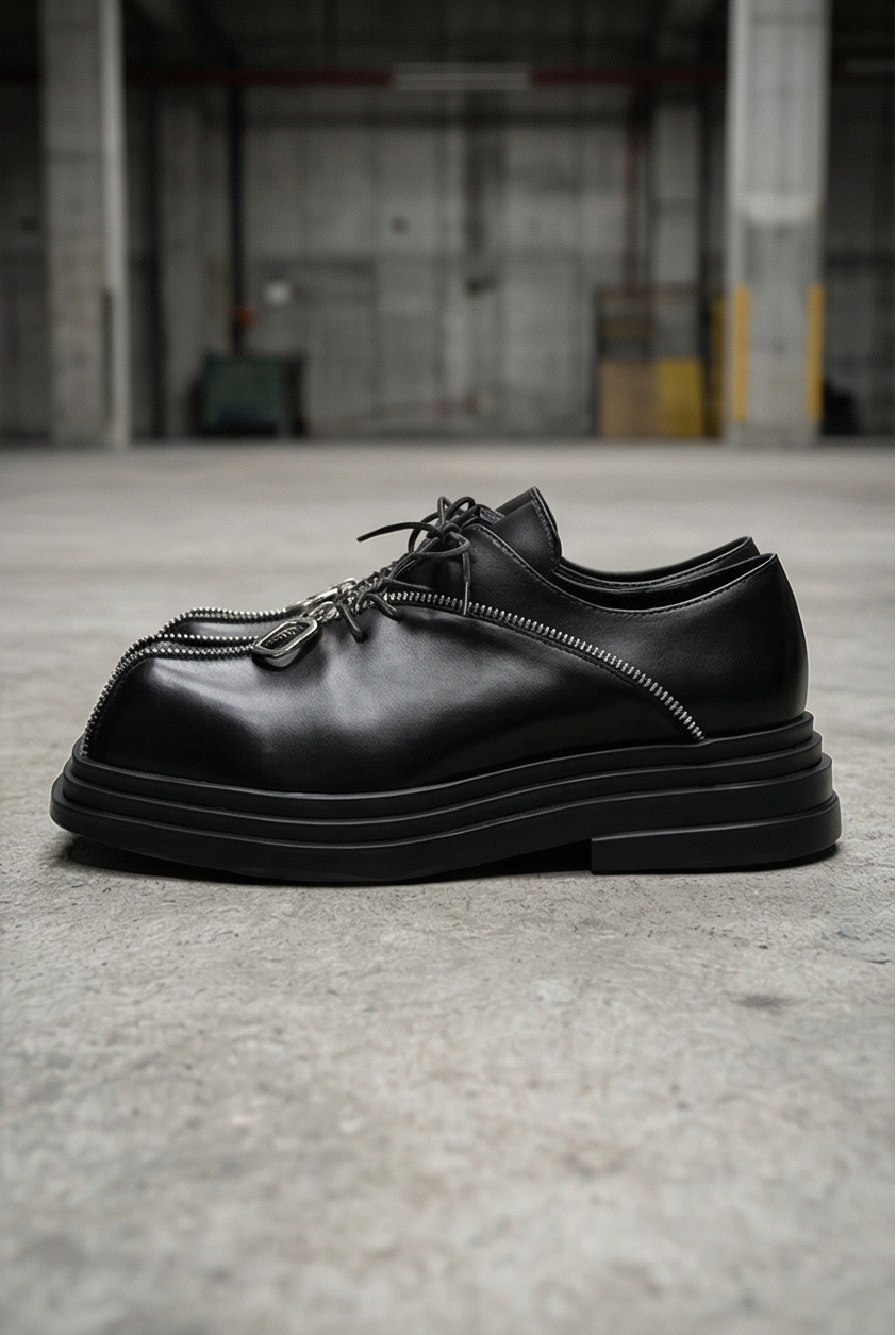 Ajax Zipper Square Toed Boots