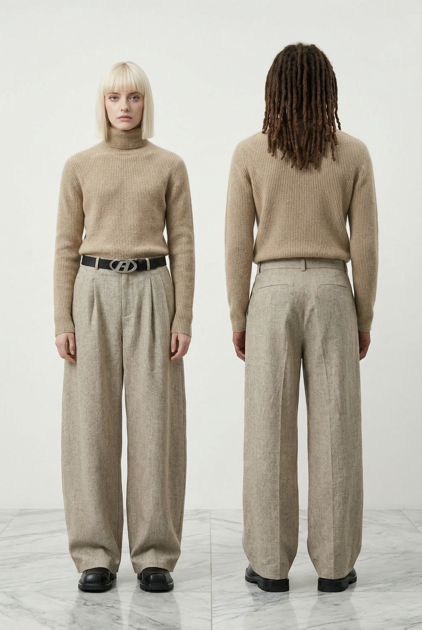 Thickened Turtleneck Stone