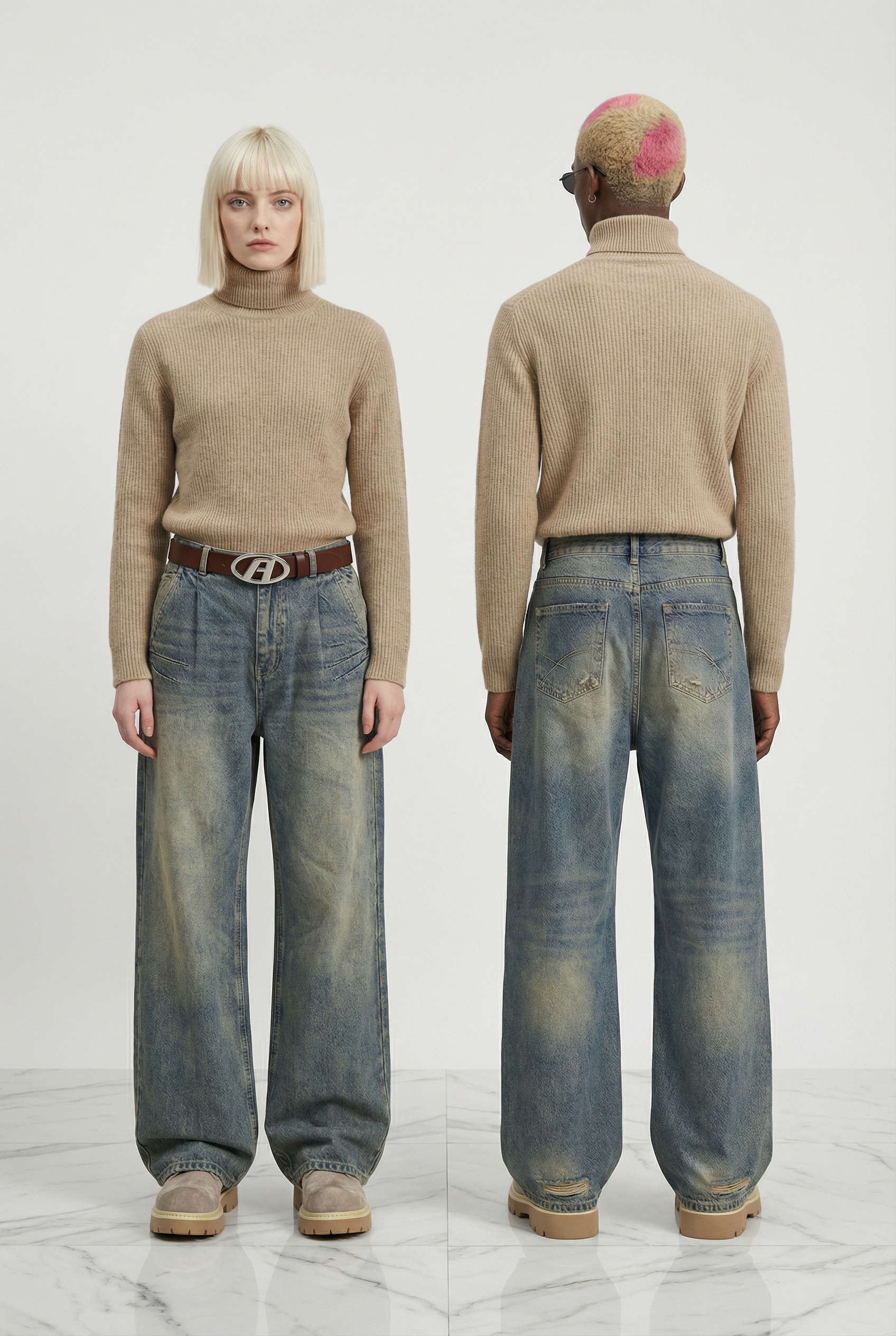 Thickened Turtleneck Taupe