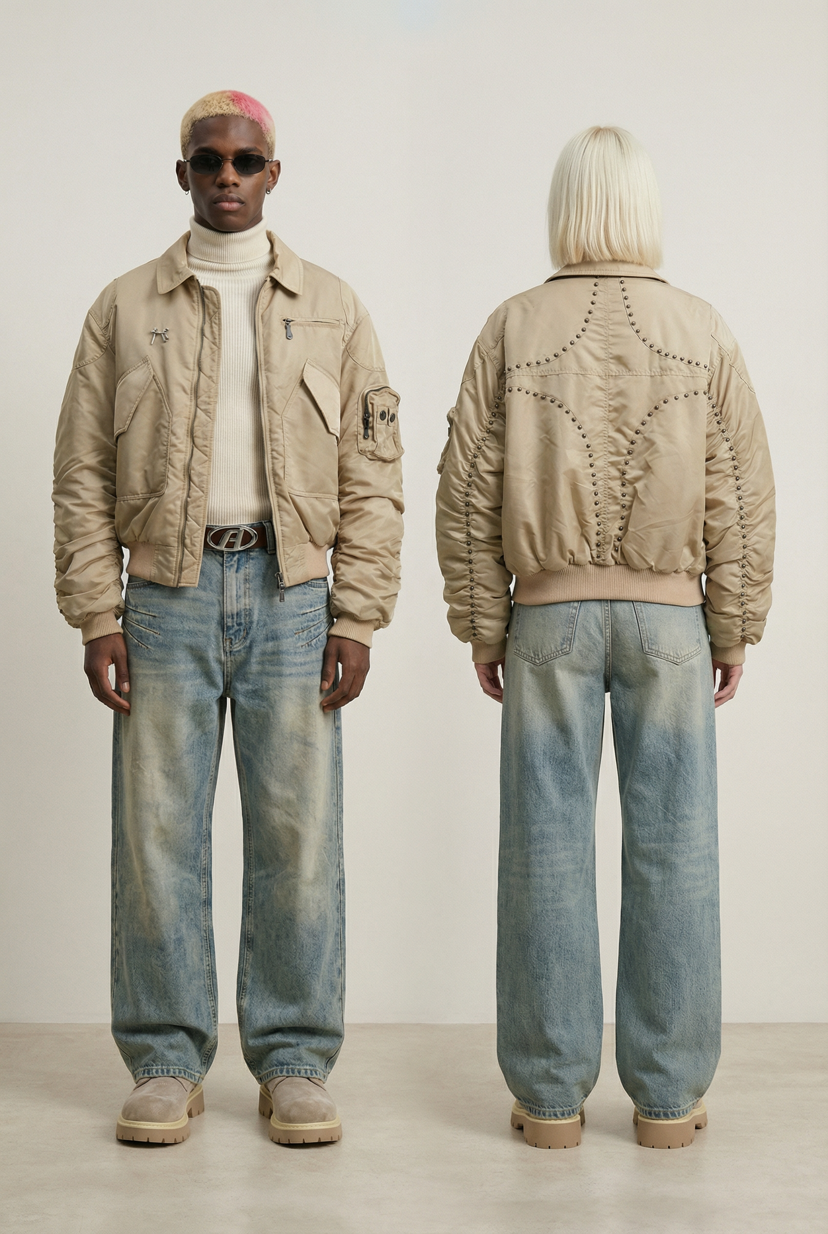 Hyperion Studdet Bomber Jacket