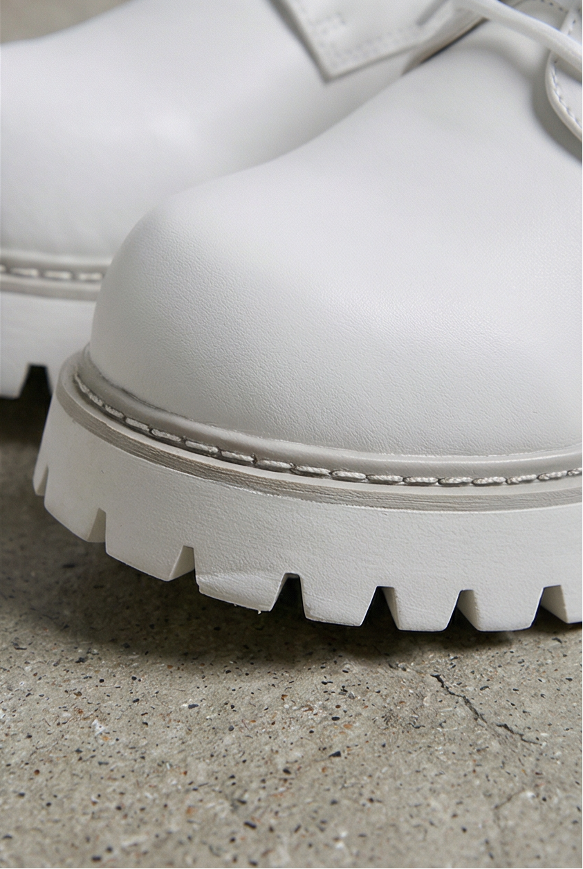 Patroclus White Derby Boots