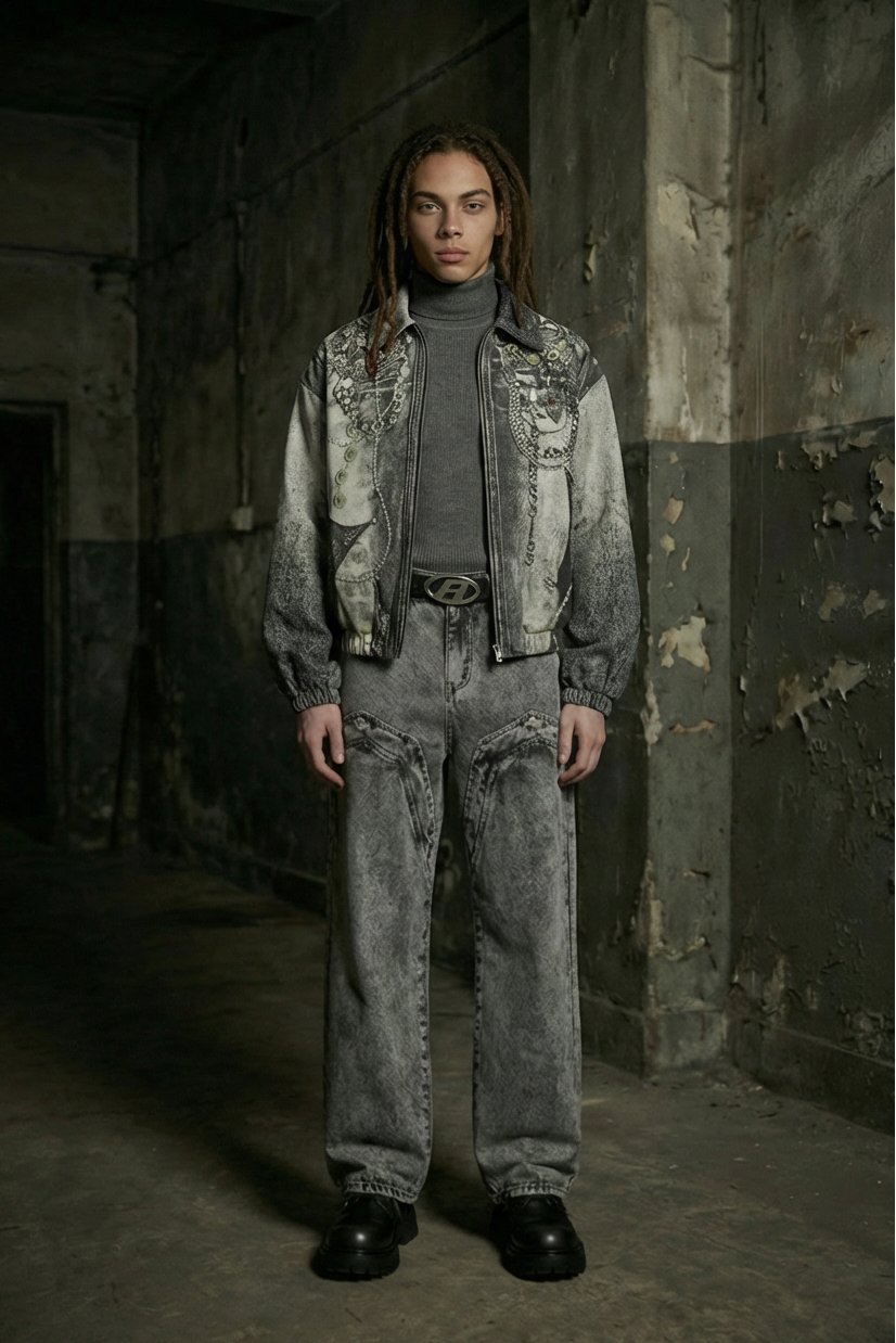 Hefestos Denim Bomber Jacket