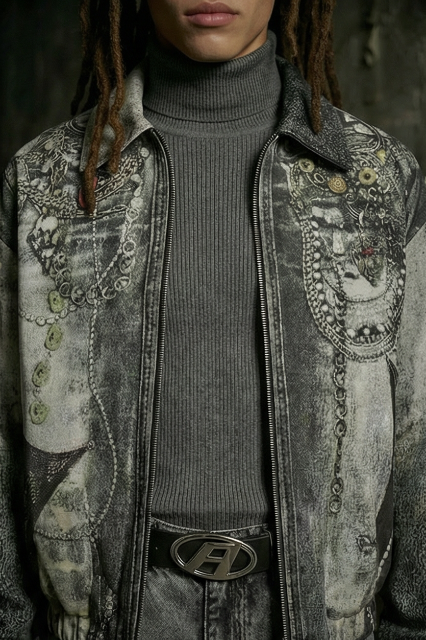 Hefestos Denim Bomber Jacket