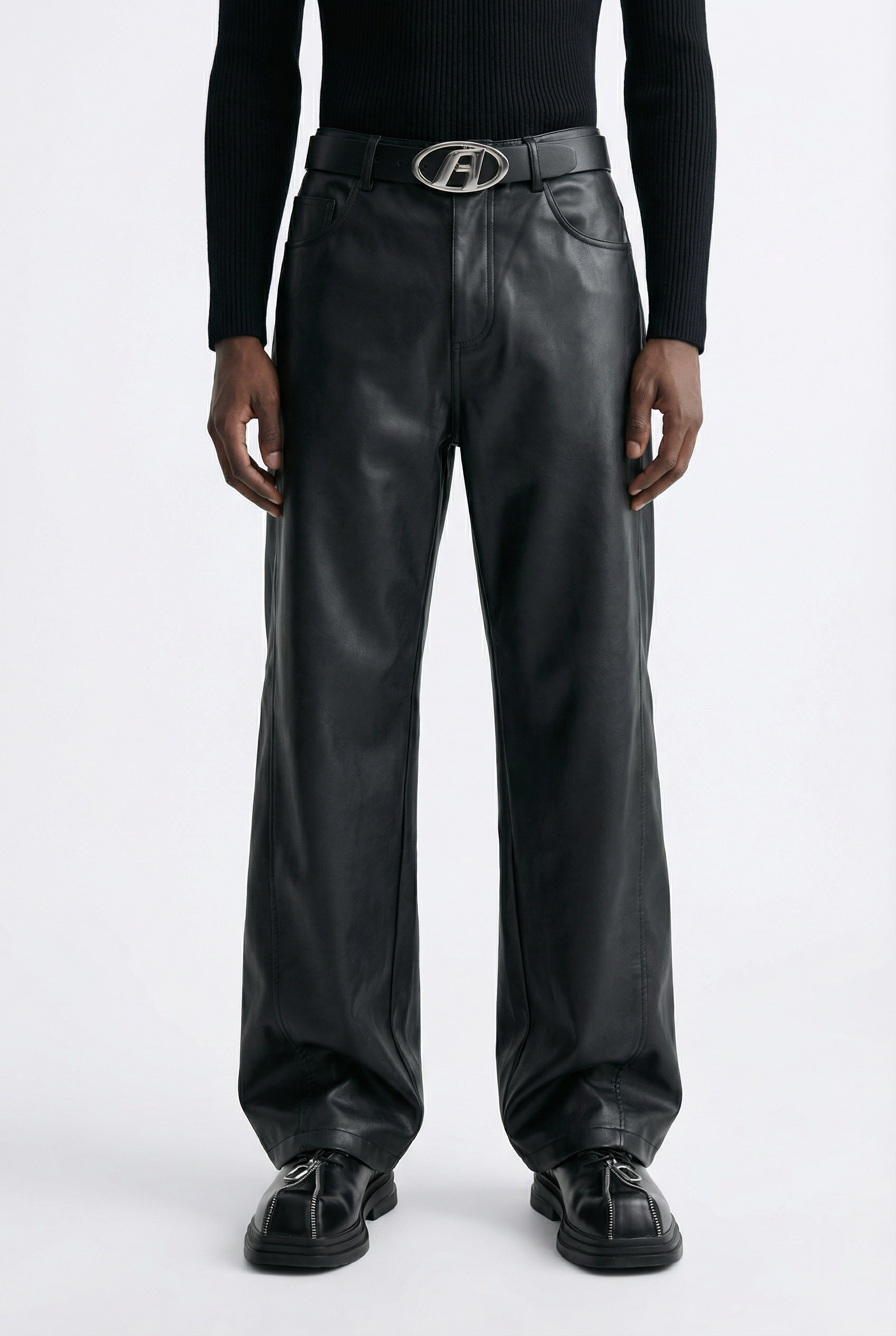 Talos Leather Baggy Pants