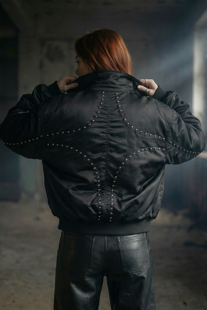 Hyperion studdet bomber jacket