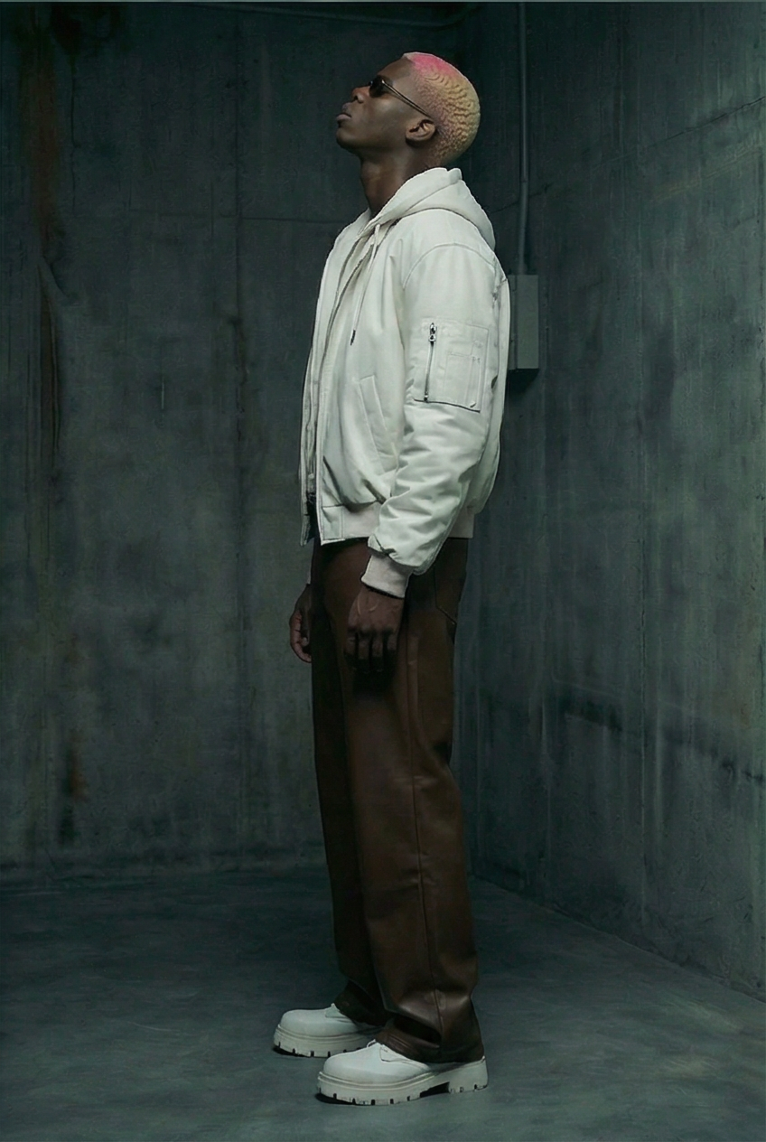 Afrodithe Hooded Leather Bomber