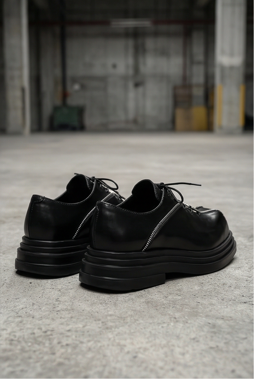 Ajax Zipper Square Toed Boots