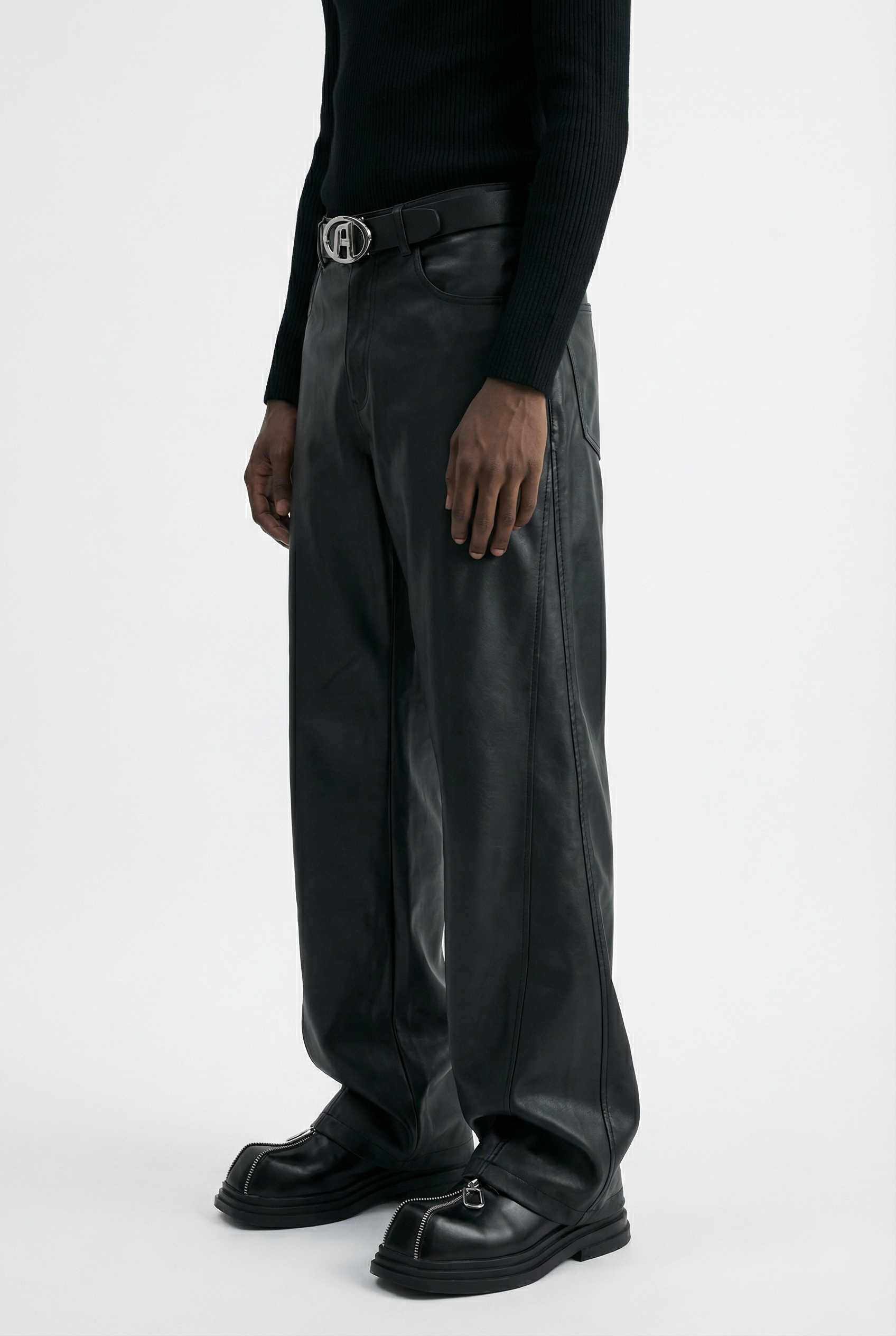 Talos Leather Baggy Pants