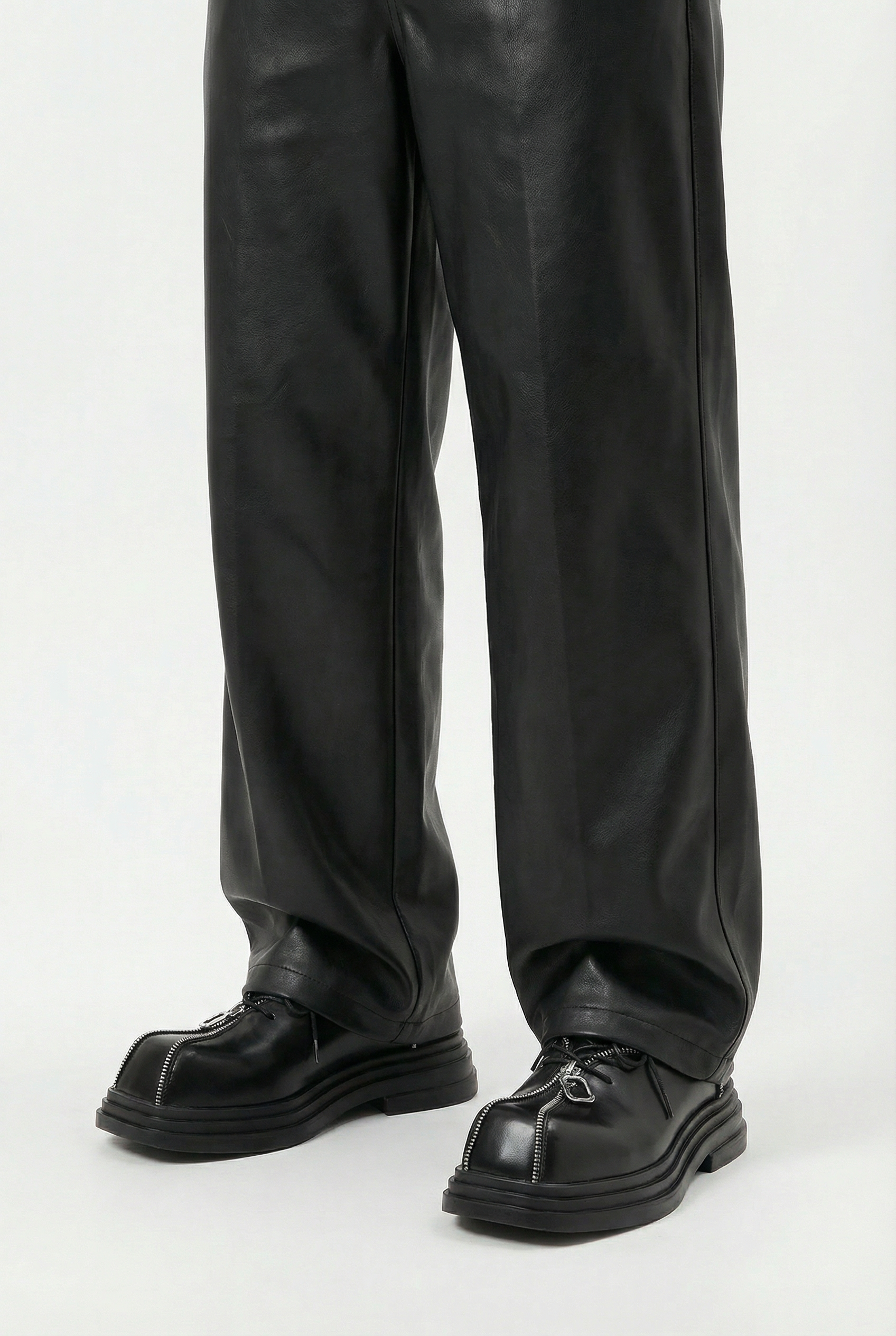 Ajax Zipper Square Toed Boots