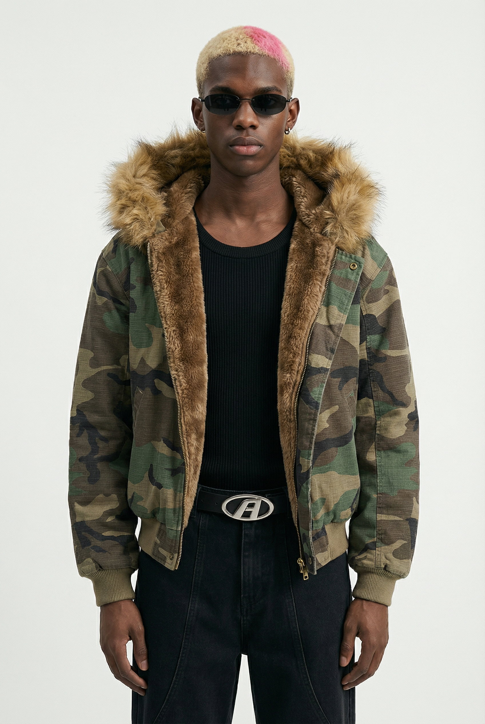 Orpheus Reversible Faux Camouflage Bomber