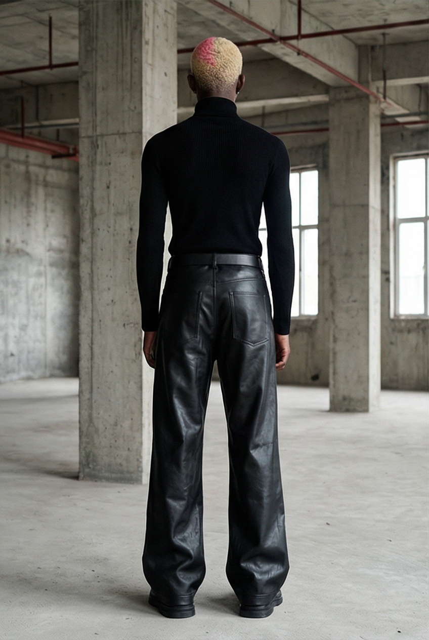 Talos Leather Baggy Pants