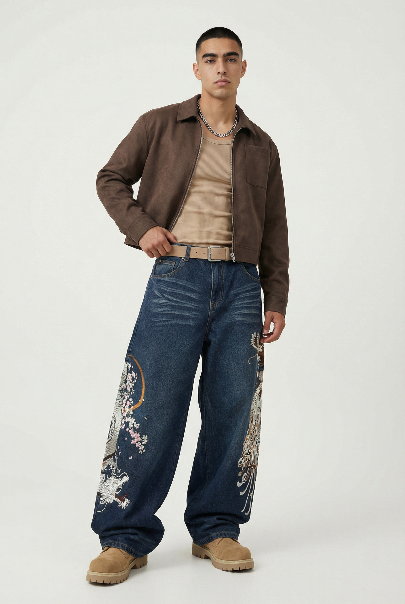 Mocca Washed Leather Jacket