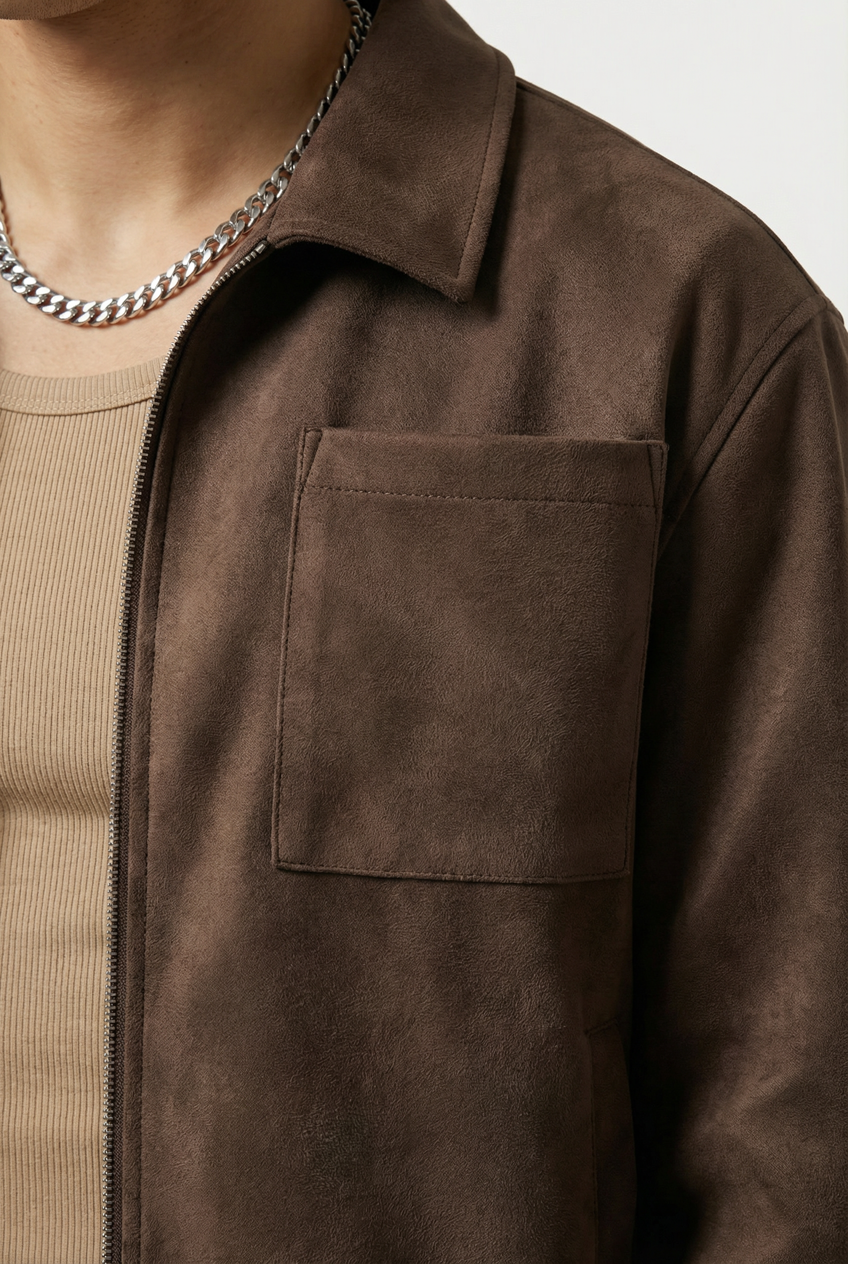 Mocca Washed Leather Jacket