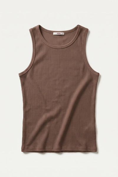 Essential Tank Top – Hellbraun