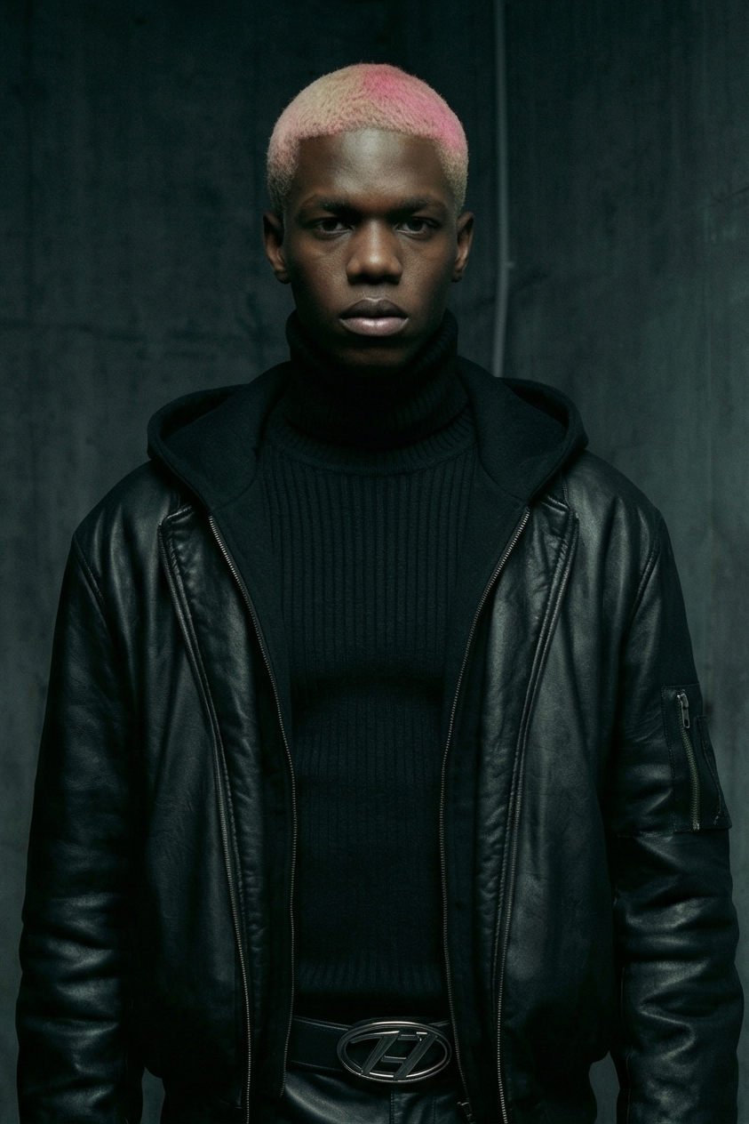 Afrodithe Hooded Leather Bomber