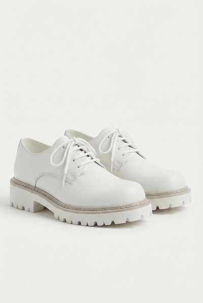 White Derby Boots